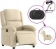 vidaXL vidaXL Elektryczny fotel rozkładany, kremowy, obity tkaniną 6
