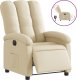 vidaXL Elektryczny fotel rozkładany, kremowy, obity tkaniną 2