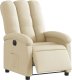 vidaXL Elektryczny fotel rozkładany, kremowy, obity tkaniną 3