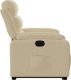 vidaXL Podnoszony fotel rozkładany, kremowy, obity tkaniną 8