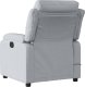vidaXL Rozkładany fotel masujący, jasnoszary, obity tkaniną 4