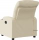 vidaXL Rozkładany fotel masujący, kremowy, obity tkaniną 4
