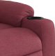 vidaXL Rozkładany fotel masujący, winna czerwień, obity tkaniną 9