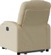 vidaXL vidaXL Podnoszony fotel masujący, elektryczny, rozkładany, kremowy 5