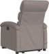vidaXL vidaXL Podnoszony fotel masujący, rozkładany, kolor taupe, tkanina 4