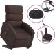 vidaXL vidaXL Podnoszony fotel masujący, elektryczny, rozkładany, ciemny brąz 8