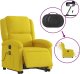 vidaXL vidaXL Podnoszony fotel masujący, elektryczny rozkładany, żółty 6