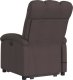 vidaXL vidaXL Podnoszony fotel masujący, rozkładany, ciemnobrązowy, tkanina 4