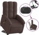 vidaXL vidaXL Podnoszony fotel masujący, rozkładany, ciemnobrązowy, tkanina 5