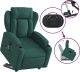 vidaXL vidaXL Podnoszony fotel masujący, rozkładany, ciemnozielony, tkanina 6