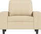 vidaXL vidaXL Fotel, kremowy, 60 cm, obity tkaniną 3