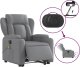 vidaXL vidaXL Podnoszony fotel masujący, elektryczny, rozkładany, jasnoszary 6