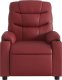 vidaXL Rozkładany fotel masujący, winna czerwień, obity sztuczną skórą 7