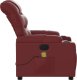 vidaXL Rozkładany fotel masujący, winna czerwień, obity sztuczną skórą 8