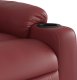 vidaXL Rozkładany fotel masujący, winna czerwień, obity sztuczną skórą 9