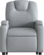 vidaXL Podnoszony fotel rozkładany, jasnoszary, obity tkaniną 9