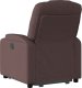 vidaXL Podnoszony fotel rozkładany, ciemnobrązowy, obity tkaniną 5