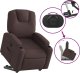 vidaXL Podnoszony fotel rozkładany, ciemnobrązowy, obity tkaniną 6