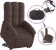 vidaXL Podnoszony fotel masujący, elektryczny, rozkładany, brązowy 5