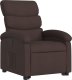 vidaXL Podnoszony fotel rozkładany, ciemnobrązowy, obity tkaniną 3