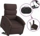 vidaXL Podnoszony fotel rozkładany, ciemnobrązowy, obity tkaniną 5