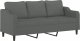 vidaXL vidaXL Sofa 3-osobowa, ciemnoszara, 180 cm, tapicerowana tkaniną 2
