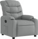 vidaXL Elektryczny fotel rozkładany, jasnoszary, obity tkaniną 3