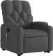 vidaXL Podnoszony fotel masujący, rozkładany, ciemnoszary, tkanina 4