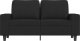 vidaXL Sofa 2-osobowa, czarna, 120 cm, tapicerowana tkaniną 3