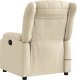 vidaXL Rozkładany fotel masujący, kremowy, obity tkaniną 4