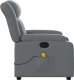 vidaXL Rozkładany fotel masujący, szary, obity sztuczną skórą 8