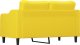 vidaXL vidaXL Sofa 2-osobowa, jasnożółta, 140 cm, tapicerowana tkaniną 5