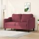 vidaXL vidaXL Sofa 2-osobowa, winna czerwień, 140 cm, tapicerowana tkaniną 1