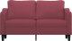 vidaXL vidaXL Sofa 2-osobowa, winna czerwień, 140 cm, tapicerowana tkaniną 3