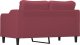 vidaXL vidaXL Sofa 2-osobowa, winna czerwień, 140 cm, tapicerowana tkaniną 5