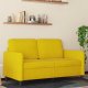 Triton Sofa 2-osobowa, żółta, 120 cm, tapicerowana aksamitem 1