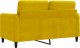 Triton Sofa 2-osobowa, żółta, 120 cm, tapicerowana aksamitem 5