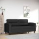 vidaXL Sofa 2-osobowa, czarna, 140 cm, tapicerowana mikrofibrą 1