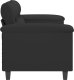 vidaXL Sofa 2-osobowa, czarna, 140 cm, tapicerowana mikrofibrą 4
