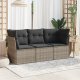 vidaXL vidaXL 3-częściowa sofa do ogrodu, z poduszkami, szara, polirattanowa 1