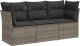 vidaXL vidaXL 3-częściowa sofa do ogrodu, z poduszkami, szara, polirattanowa 1