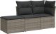 vidaXL vidaXL 3-częściowa sofa do ogrodu, z poduszkami, szara, polirattanowa 1