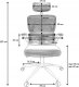 Krzesło biurowe kontrast Fotel biurowy ergonomiczny obrotowy regulowany szary 4