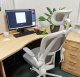 Krzesło biurowe kontrast Fotel biurowy ergonomiczny obrotowy regulowany szary 8