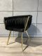 Lugano Krzesło tapicerowane Lugano TRECCIA BLACK VELVET GOLD 3
