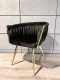 Lugano Krzesło tapicerowane Lugano TRECCIA BLACK VELVET GOLD 5