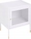 Beliani Szafka nocna metalowa biała OSSETT 1