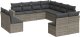 vidaXL 11-częściowy zestaw mebli ogrodowych z poduszkami, szary rattan PE 2