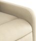 vidaXL Fotel rozkładany, kremowy, obity tkaniną 8