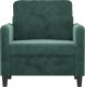 vidaXL Fotel, ciemnozielony, 60 cm, obity aksamitem 3